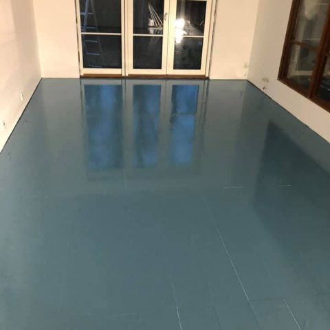 Maling af trægulv 01